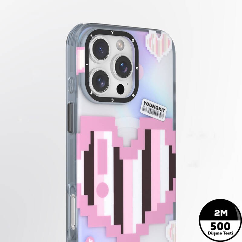 Apple iPhone 16 Pro Max Kılıf M-safe Şarj Özellikli Youngkit Love Serisi Kapak - 8