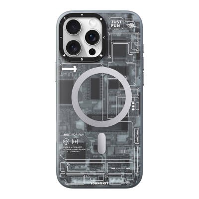Apple iPhone 16 Pro Max Kılıf M-safe Şarj Özellikli Youngkit Technology Serisi Kapak - 10