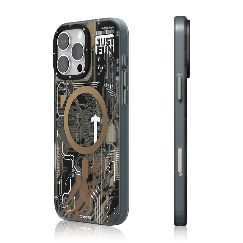 Apple iPhone 16 Pro Max Kılıf M-safe Şarj Özellikli Youngkit Technology Serisi Kapak - 4