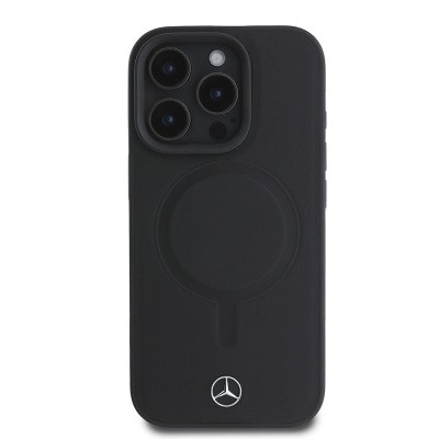 Apple iPhone 16 Pro Max Kılıf Mercedes Benz M-safe Şarj Özellikli Yumuşak Deri Orjinal Lisanslı Kapak - 3