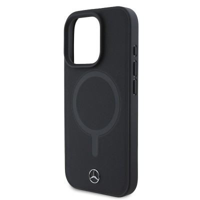 Apple iPhone 16 Pro Max Kılıf Mercedes Benz M-safe Şarj Özellikli Yumuşak Deri Orjinal Lisanslı Kapak - 6