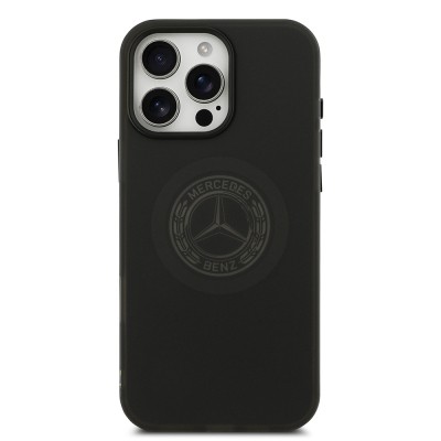 Apple iPhone 16 Pro Max Kılıf Mercedes Benz Orjinal Lisanslı M-safe Şarj Özellikli Buzlu PC Nostaljik Yıldız Dizayn Kapak - 4