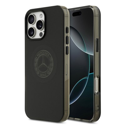 Apple iPhone 16 Pro Max Kılıf Mercedes Benz Orjinal Lisanslı M-safe Şarj Özellikli Buzlu PC Nostaljik Yıldız Dizayn Kapak - 2