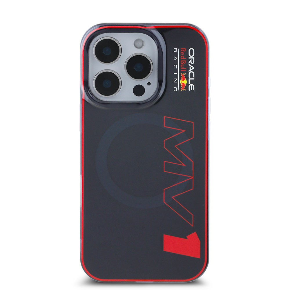 Apple iPhone 16 Pro Max Kılıf Redbull Orjinal Lisanslı M-safe Şarj Özellikli Çift Katmanlı Sert PC Büyük Boy MV Kapak - Lacivert