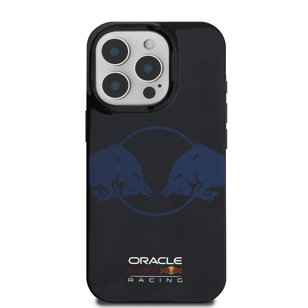 Apple iPhone 16 Pro Max Kılıf Redbull Orjinal Lisanslı M-safe Şarj Özellikli IML Çift Boğa Baskılı Sert PC  Kapak - Lacivert