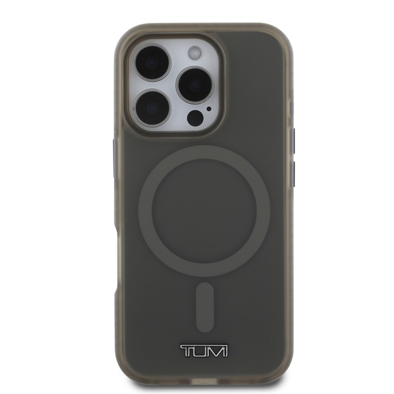 Apple iPhone 16 Pro Max Kılıf TUMI Orjinal Lisanslı M-safe Şarj Özellikli Airbagli Buzlu Transparan Kapak - 9