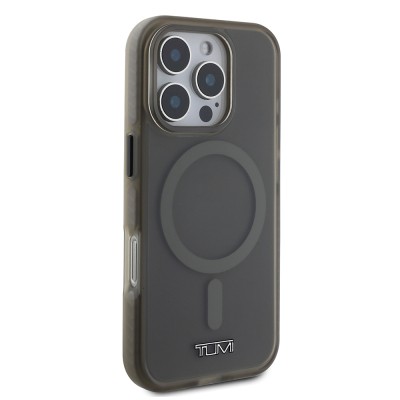 Apple iPhone 16 Pro Max Kılıf TUMI Orjinal Lisanslı M-safe Şarj Özellikli Airbagli Buzlu Transparan Kapak - 10