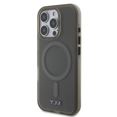 Apple iPhone 16 Pro Max Kılıf TUMI Orjinal Lisanslı M-safe Şarj Özellikli Airbagli Buzlu Transparan Kapak - 7