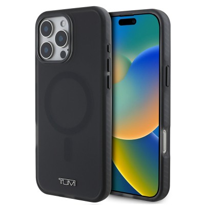 Apple iPhone 16 Pro Max Kılıf TUMI Orjinal Lisanslı M-safe Şarj Özellikli Airbagli Buzlu Transparan Kapak - 11