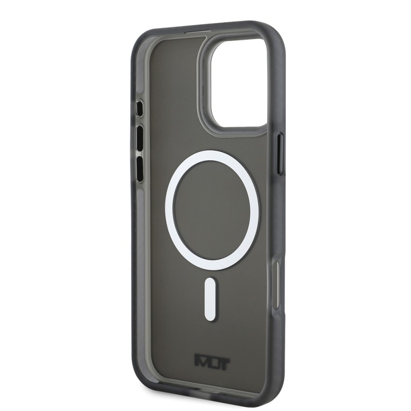 Apple iPhone 16 Pro Max Kılıf TUMI Orjinal Lisanslı M-safe Şarj Özellikli Airbagli Buzlu Transparan Kapak - 16