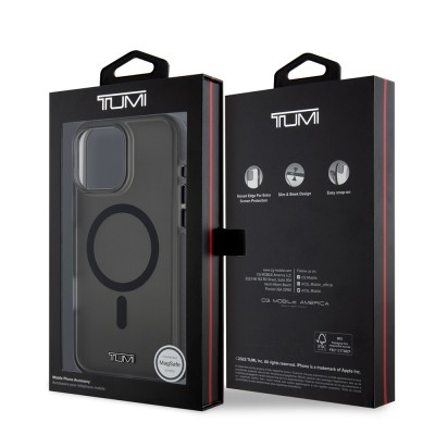 Apple iPhone 16 Pro Max Kılıf TUMI Orjinal Lisanslı M-safe Şarj Özellikli Airbagli Buzlu Transparan Kapak - 17