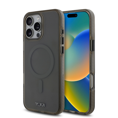 Apple iPhone 16 Pro Max Kılıf TUMI Orjinal Lisanslı M-safe Şarj Özellikli Airbagli Transparan Kapak - TUMI