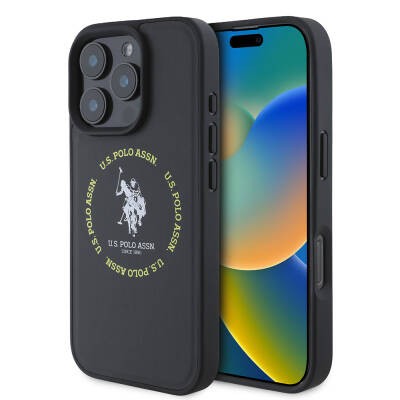 Apple iPhone 16 Pro Max Kılıf U.S. Polo Assn. Orjinal Lisanslı M-safe Şarj Özellikli Circle ve Double Horse Logolu Deri Kapak - 2