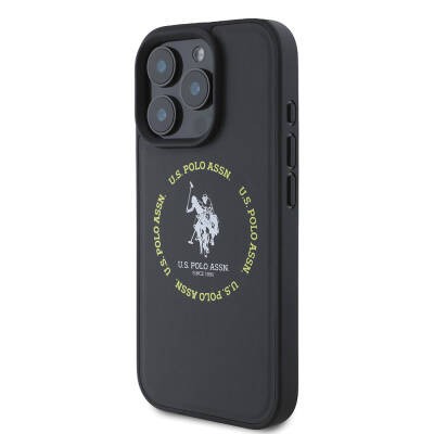 Apple iPhone 16 Pro Max Kılıf U.S. Polo Assn. Orjinal Lisanslı M-safe Şarj Özellikli Circle ve Double Horse Logolu Deri Kapak - 3