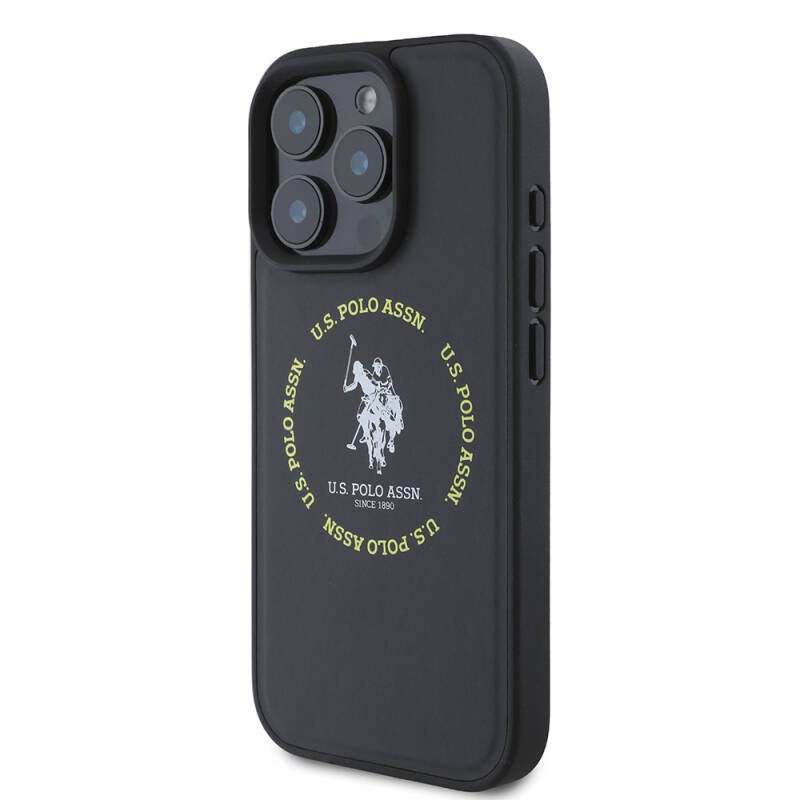 Apple iPhone 16 Pro Max Kılıf U.S. Polo Assn. Orjinal Lisanslı M-safe Şarj Özellikli Circle ve Double Horse Logolu Deri Kapak - 3