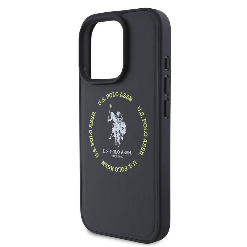 Apple iPhone 16 Pro Max Kılıf U.S. Polo Assn. Orjinal Lisanslı M-safe Şarj Özellikli Circle ve Double Horse Logolu Deri Kapak - 7