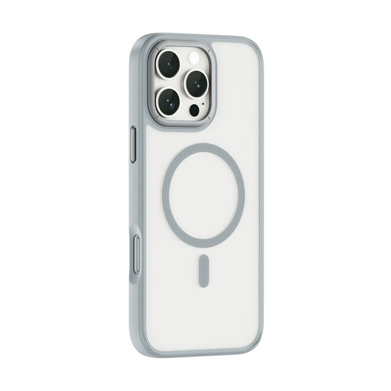 Apple iPhone 16 Pro Max Kılıf Wiwu FGG-012 ArmorPro Serisi M-safe Şarj Özellikli Parmak İzi Bırakmayan Kılıf - 6