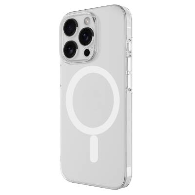 Apple iPhone 16 Pro Max Kılıf Zore M-safe Şarj Özellikli Şeffaf Tek Kamera Çerçeveli Porto Kapak - 2