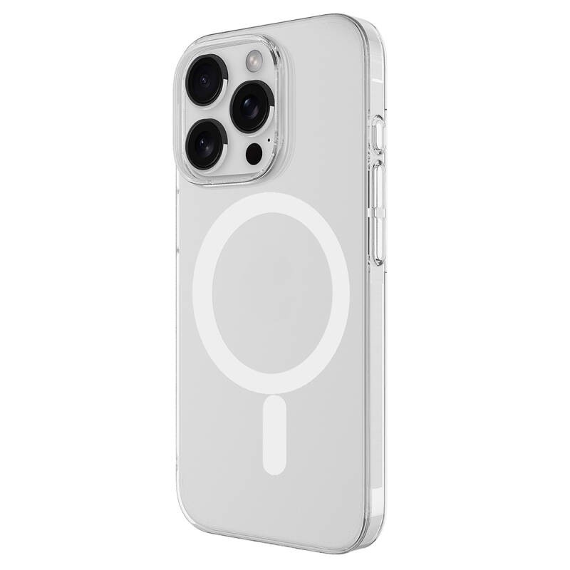 Apple iPhone 16 Pro Max Kılıf Zore M-safe Şarj Özellikli Şeffaf Tek Kamera Çerçeveli Porto Kapak - 2