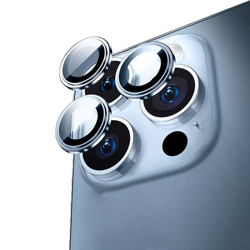 Apple iPhone 16 Pro Max Wiwu Lens Guard Metal Kamera Lens Koruyucu - 1