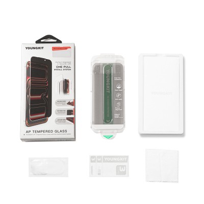 Apple iPhone 16 Pro Youngkit AP 2.5D 360 Derece Privacy Temperli Cam Ekran Koruyucu + Kolay Uygulama Aparatı - 4