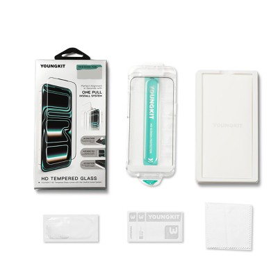 Apple iPhone 16 Pro Youngkit HD 2.5D Anti-Fingerprint Tempered Glass Screen Protector + Easy Application Tool - 5