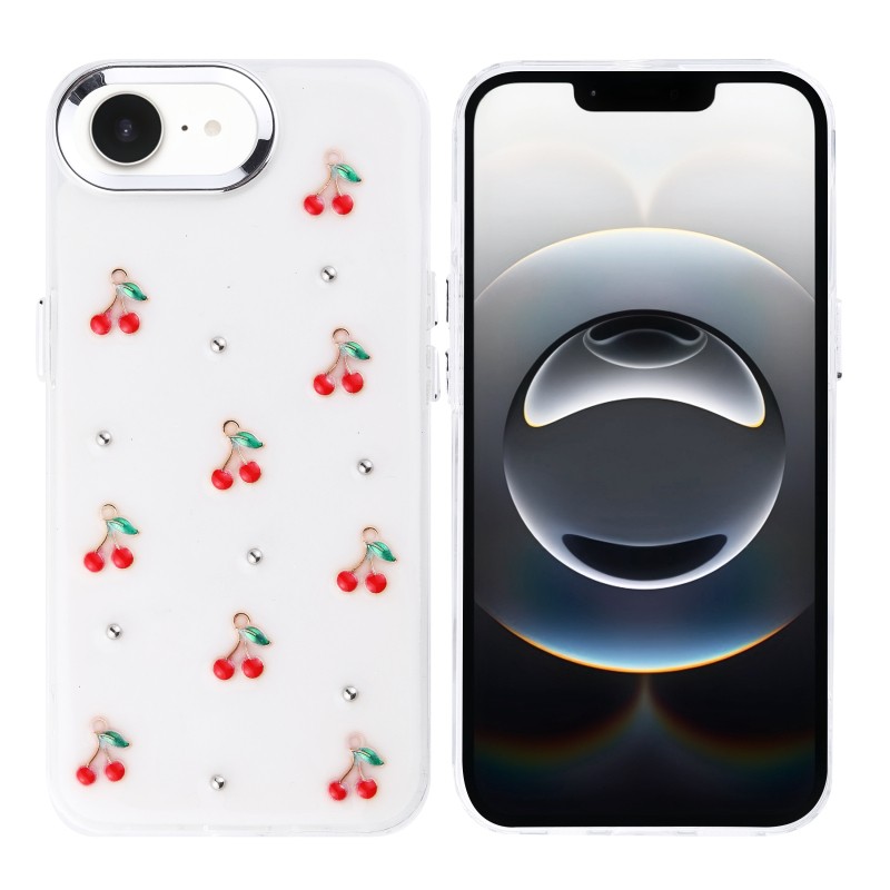 Apple iPhone 16E Case Airbag Design Glitter Transparent Zore Kutup Cover - 1