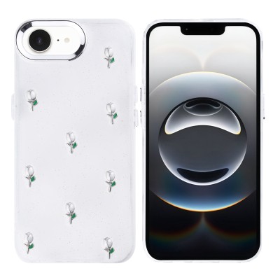 Apple iPhone 16E Case Airbag Design Glitter Transparent Zore Kutup Cover - 4