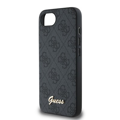 Apple iPhone 16E Case Guess Original Licensed 4G Patterned Script Metal Logo Cover - 8