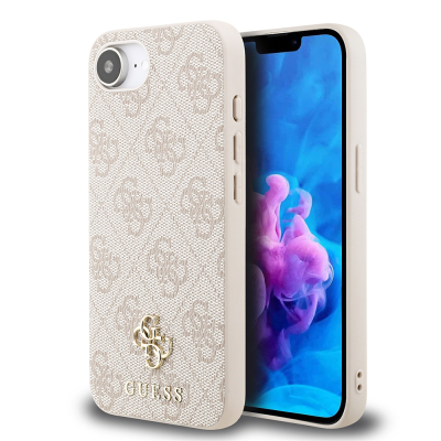 Apple iPhone 16E Case Guess Original Licensed M-safe Charging Feature Small 4G Classic Cover - Guess