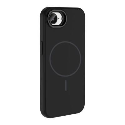 Apple iPhone 16E Case M-Safe Charging Feature Metal Camera Frame Zore Edi Silicone Cover - 15