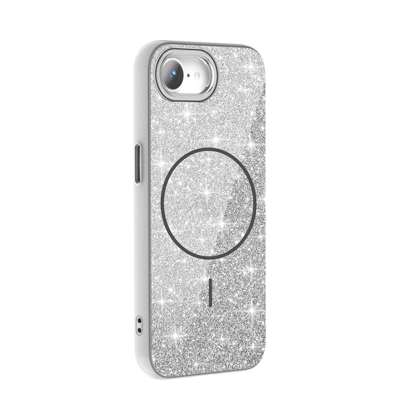 Apple iPhone 16E Case Magsafe Charging Feature Shining Glitter Zore Okso Cover - 15