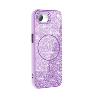 Apple iPhone 16E Case Magsafe Charging Feature Shining Glitter Zore Okso Cover - 13
