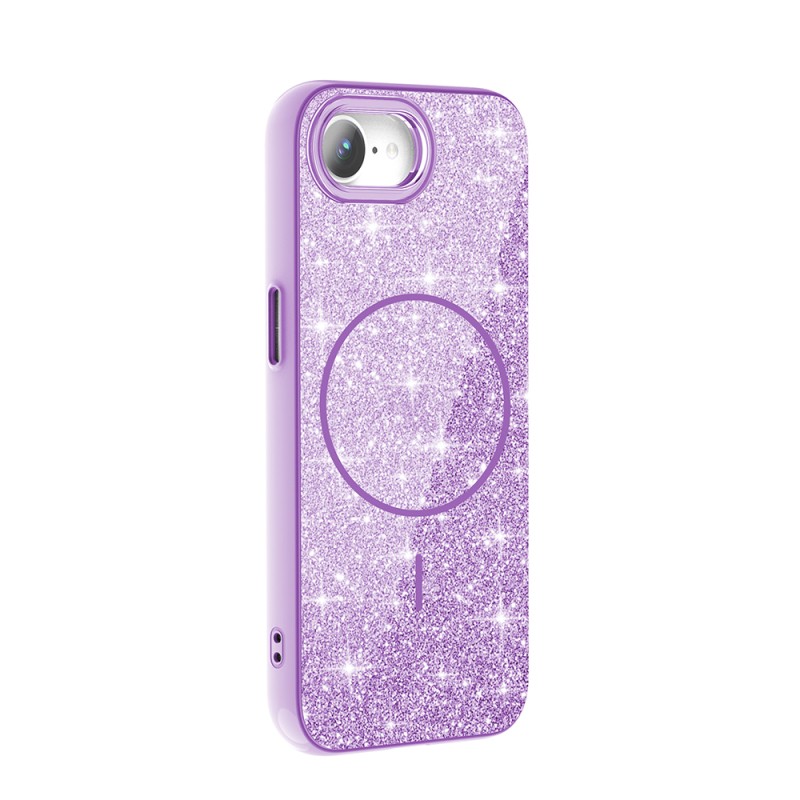 Apple iPhone 16E Case Magsafe Charging Feature Shining Glitter Zore Okso Cover - 13
