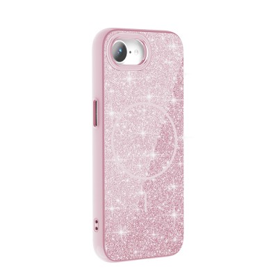 Apple iPhone 16E Case Magsafe Charging Feature Shining Glitter Zore Okso Cover - 12