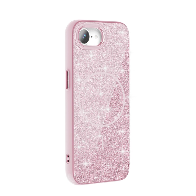 Apple iPhone 16E Case Magsafe Charging Feature Shining Glitter Zore Okso Cover - 12