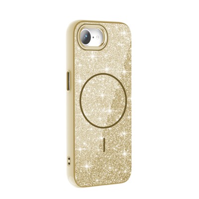 Apple iPhone 16E Case Magsafe Charging Feature Shining Glitter Zore Okso Cover - 16