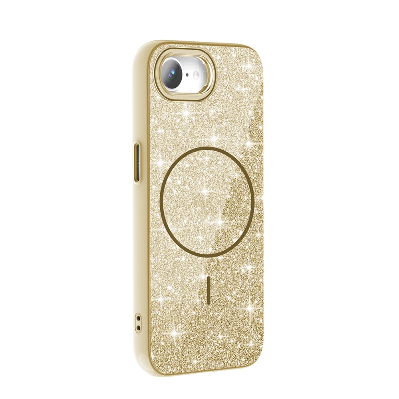 Apple iPhone 16E Case Magsafe Charging Feature Shining Glitter Zore Okso Cover - 16