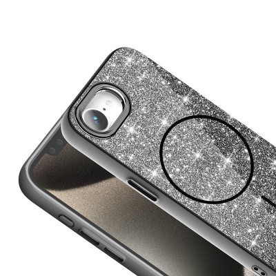 Apple iPhone 16E Case Magsafe Charging Feature Shining Glitter Zore Okso Cover - 8