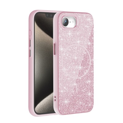Apple iPhone 16E Case Magsafe Charging Feature Shining Glitter Zore Okso Cover - 5