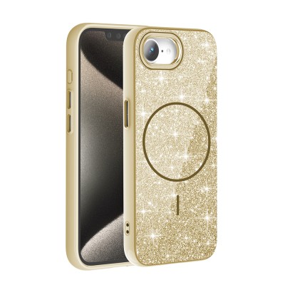 Apple iPhone 16E Case Magsafe Charging Feature Shining Glitter Zore Okso Cover - 4