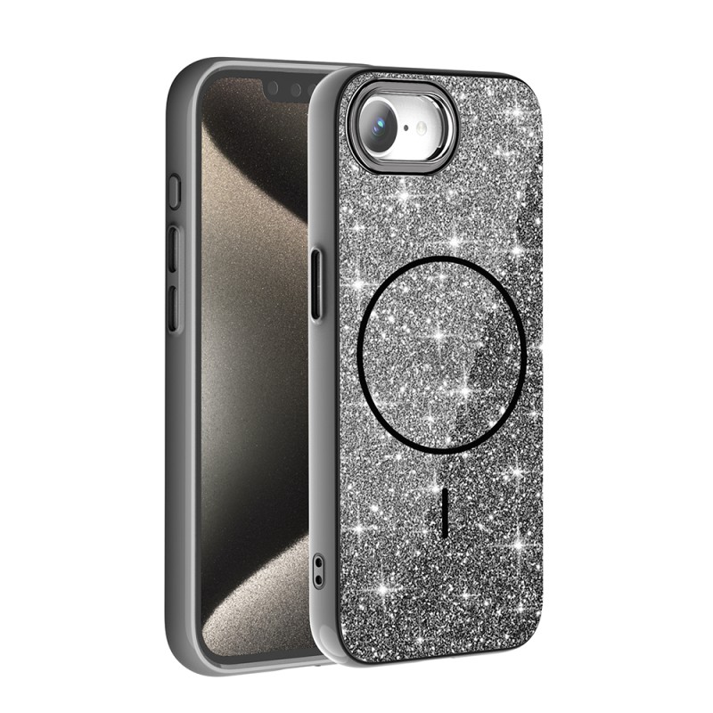 Apple iPhone 16E Case Magsafe Charging Feature Shining Glitter Zore Okso Cover - 3