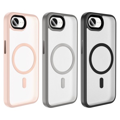 Apple iPhone 16E Case Matte Back Surface Wireless Charging Feature Zore Flet Magsafe Cover - 12