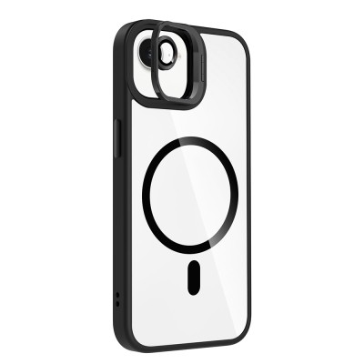 Apple iPhone 16E Case Stand and Camera Lens Gift M-Safe Charging Feature Zore Etro Cover - 10