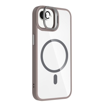 Apple iPhone 16E Case Stand and Camera Lens Gift M-Safe Charging Feature Zore Etro Cover - 12