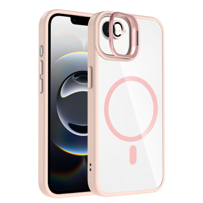 Apple iPhone 16E Case Stand and Camera Lens Gift M-Safe Charging Feature Zore Etro Cover - Zore