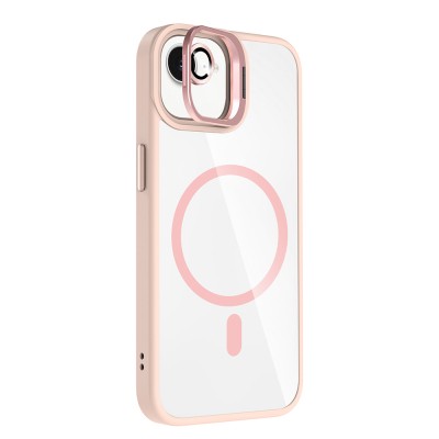 Apple iPhone 16E Case Stand and Camera Lens Gift M-Safe Charging Feature Zore Etro Cover - 14