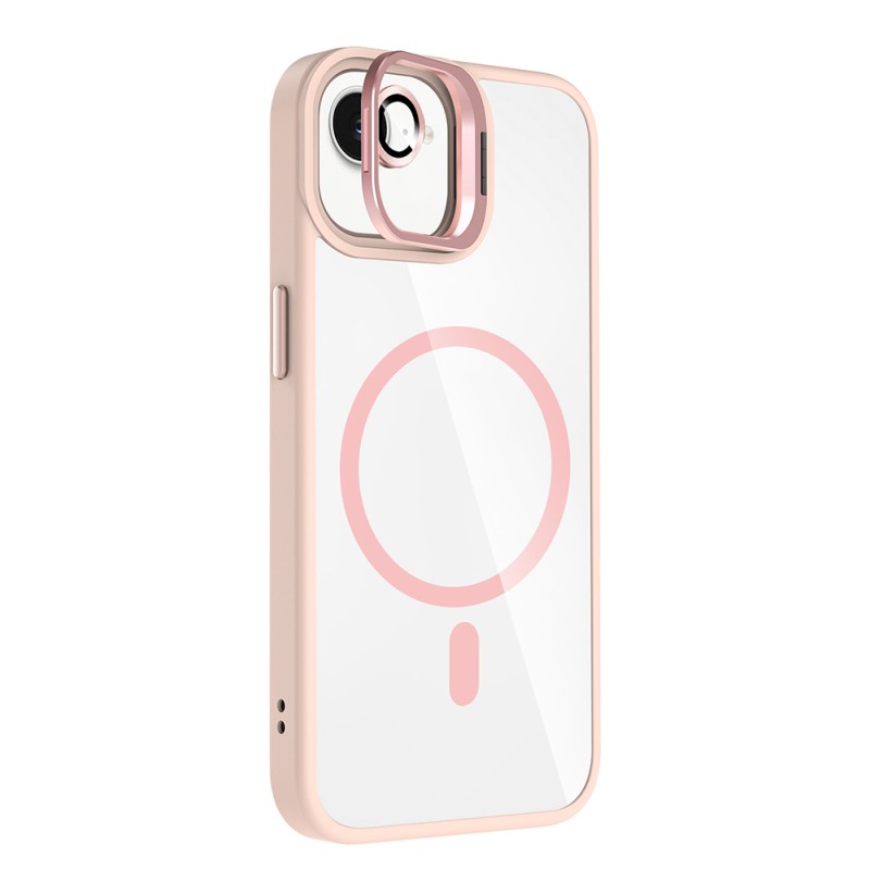 Apple iPhone 16E Case Stand and Camera Lens Gift M-Safe Charging Feature Zore Etro Cover - 14