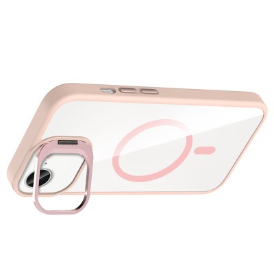Apple iPhone 16E Case Stand and Camera Lens Gift M-Safe Charging Feature Zore Etro Cover - 15