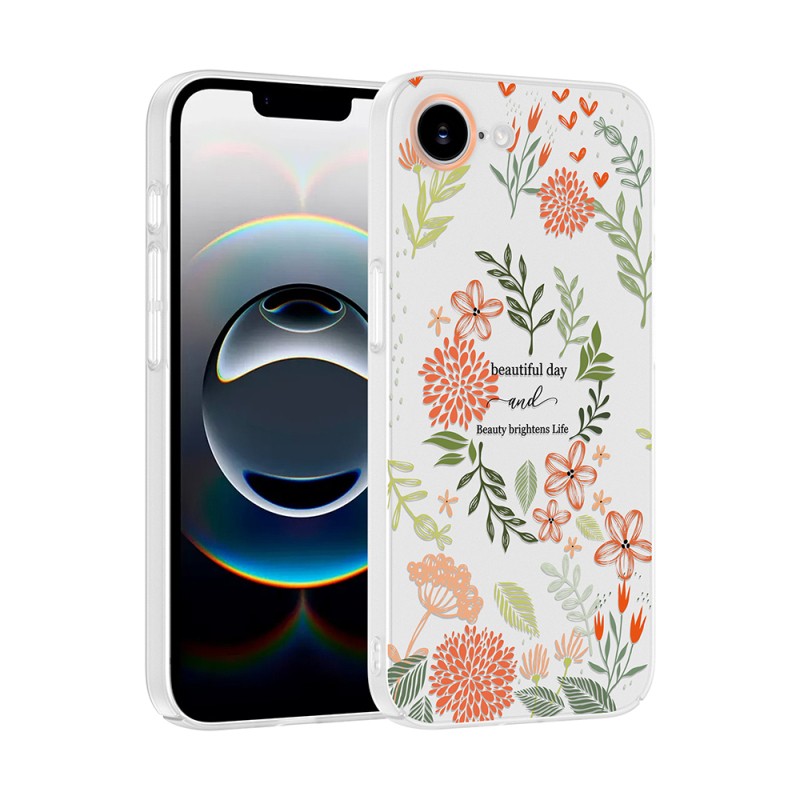 Apple iPhone 16E Case with Camera Protector, Patterned Zore Clip Cover - 4